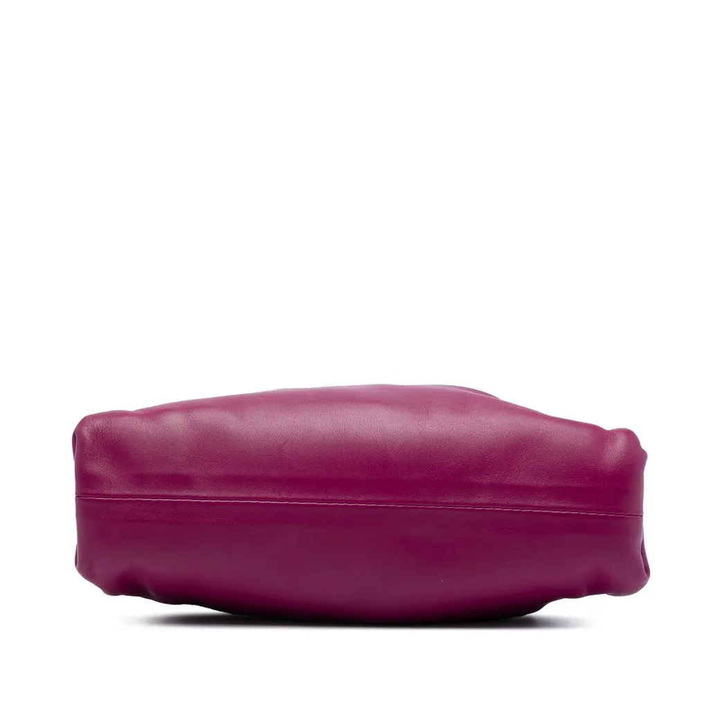 Bottega Veneta Lambskin The Mini Pouch Crossbody Purple Leather Very good - Inside View