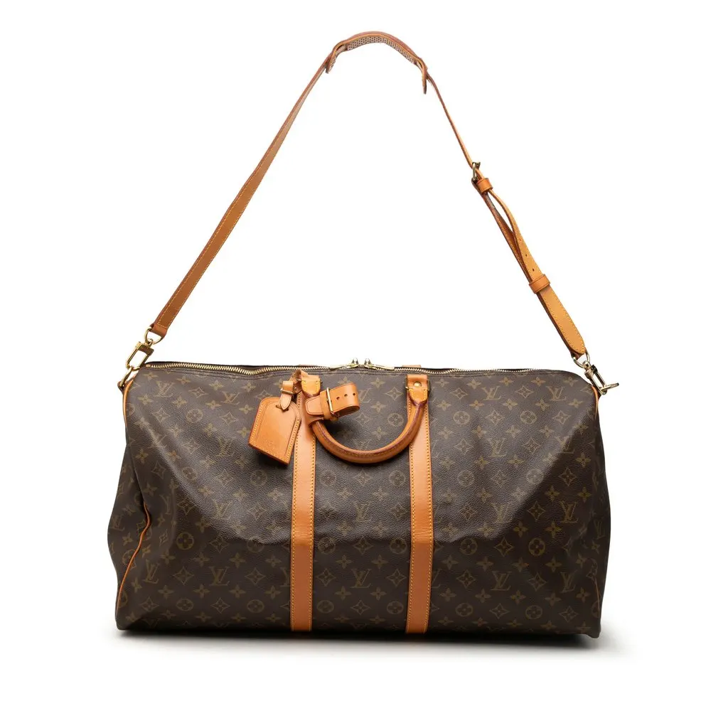 Louis Vuitton Monogram Keepall Bandouliere 55 Brown Very good - Front View