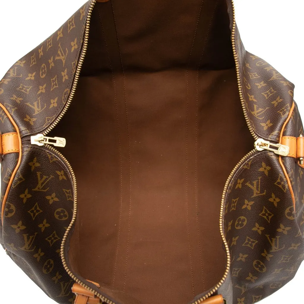 Louis Vuitton Monogram Keepall Bandouliere 55 Brown Very good - Model View