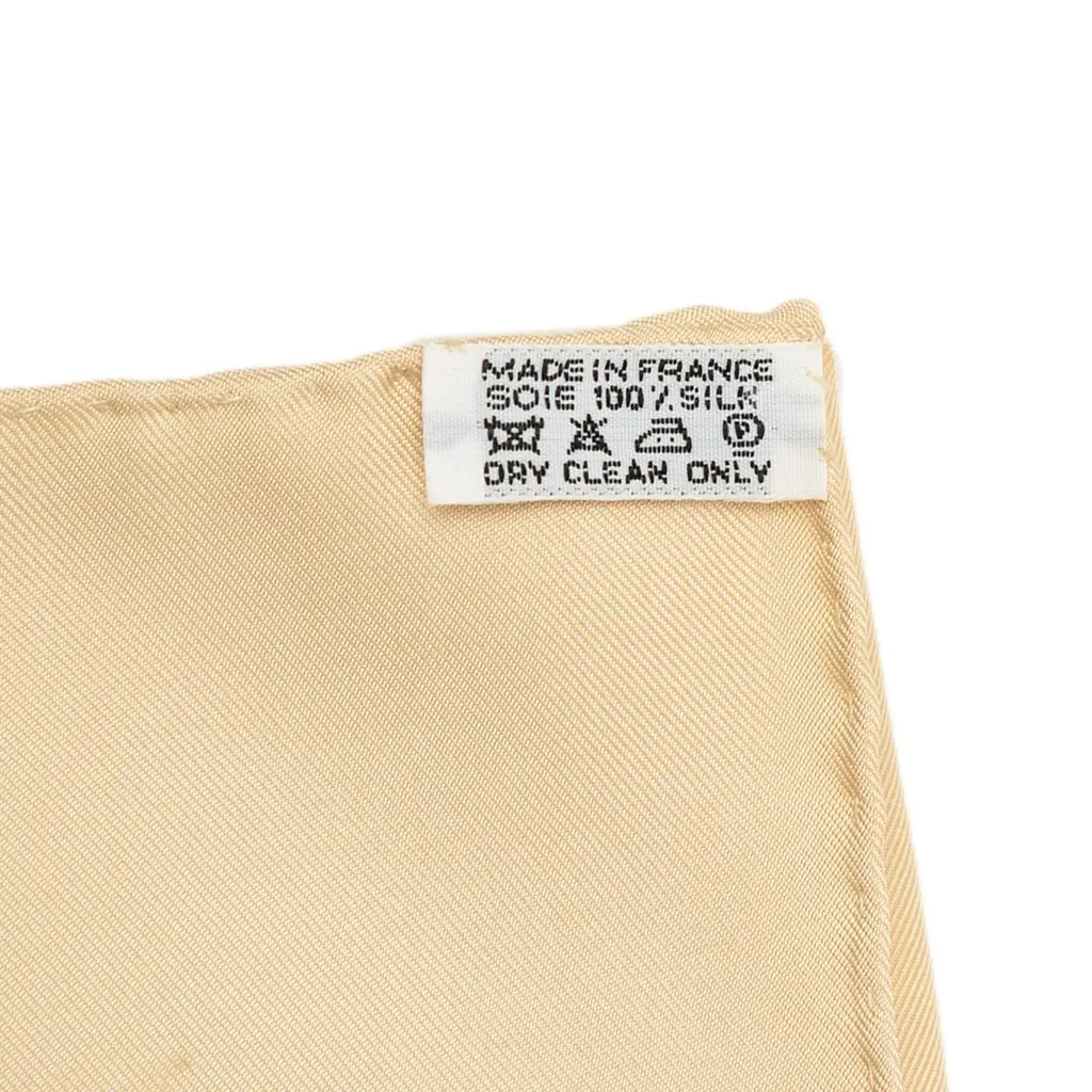 Hermès Vendanges Silk Scarf 90 Brown Silk Very good - Back View