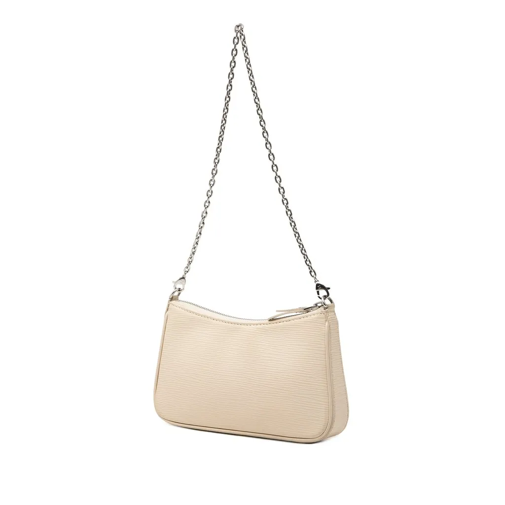 Louis Vuitton Epi Easy Pouch On Strap White Leather Very good - Back View