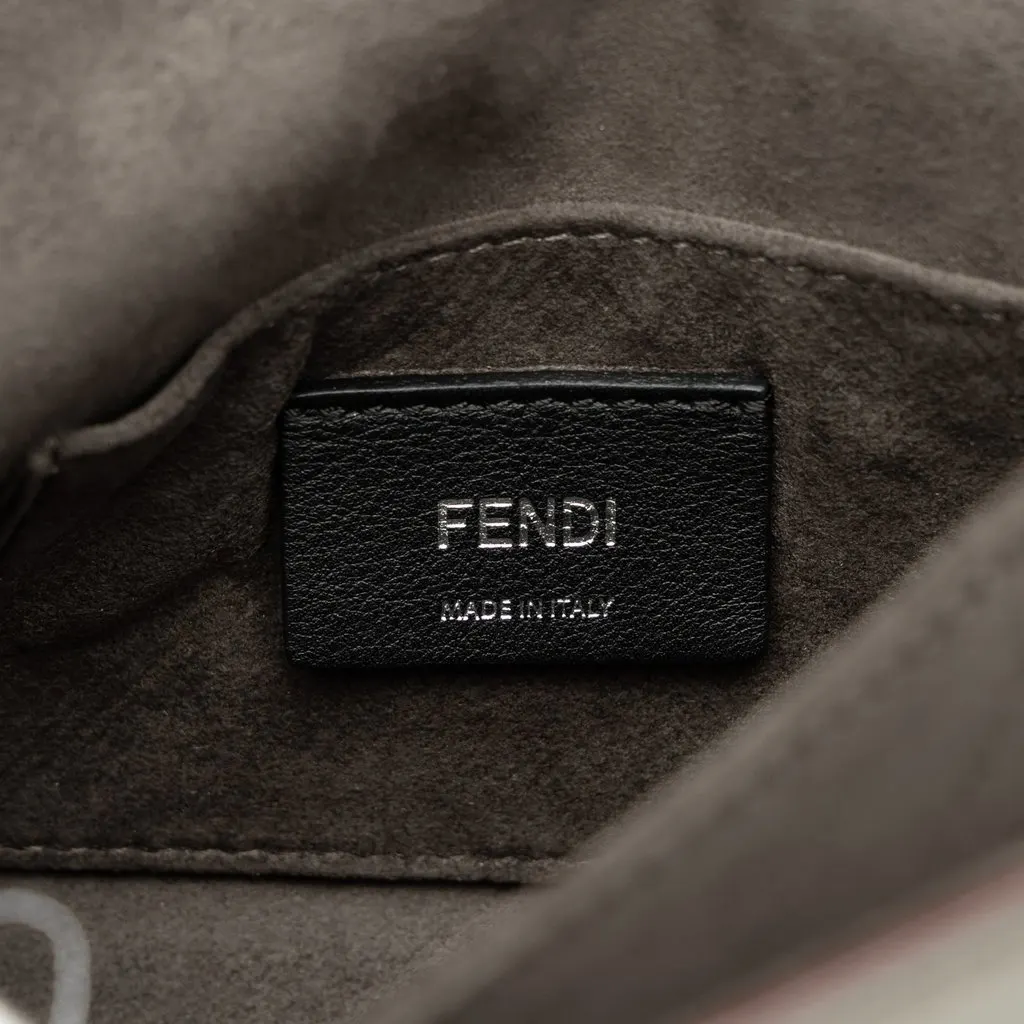 Fendi Mini Scalloped Metallic Studded Leather Kan I Crossbody Gold Leather Very good - Box View