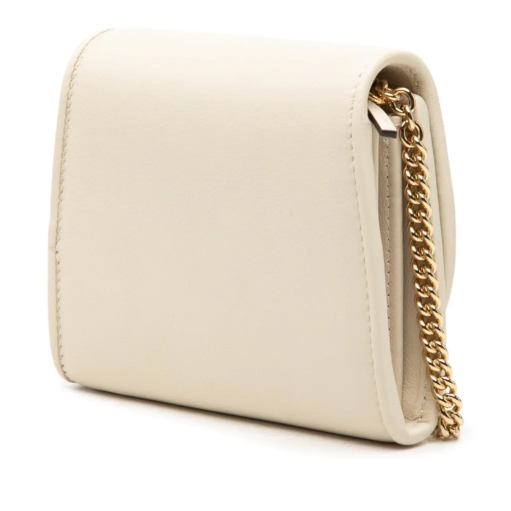Gucci Medium Calfskin Blondie Wallet on Chain White Leather Very good - Back View