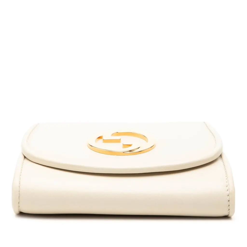 Gucci Medium Calfskin Blondie Wallet on Chain White Leather Very good - Inside View