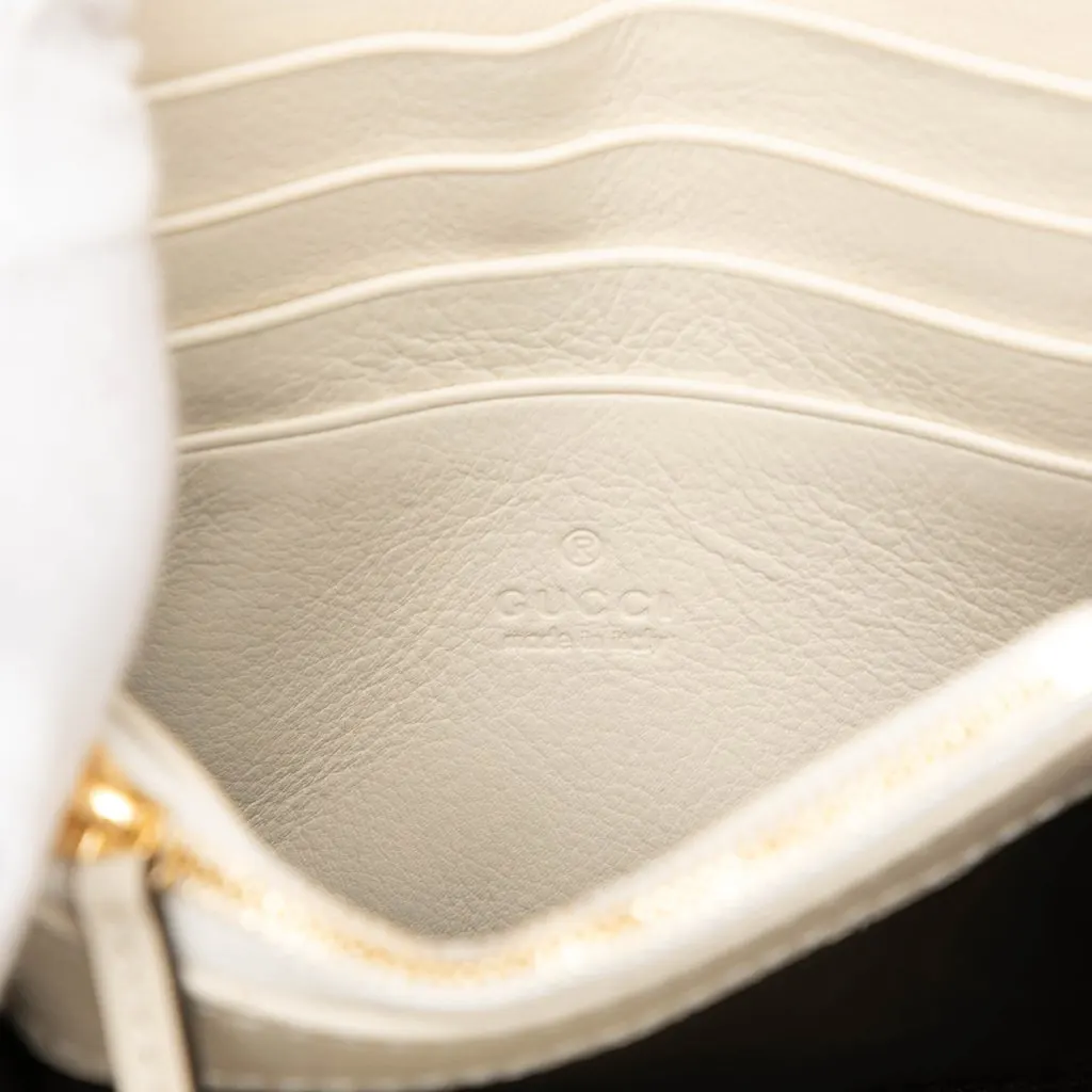 Gucci Medium Calfskin Blondie Wallet on Chain White Leather Very good - Box View
