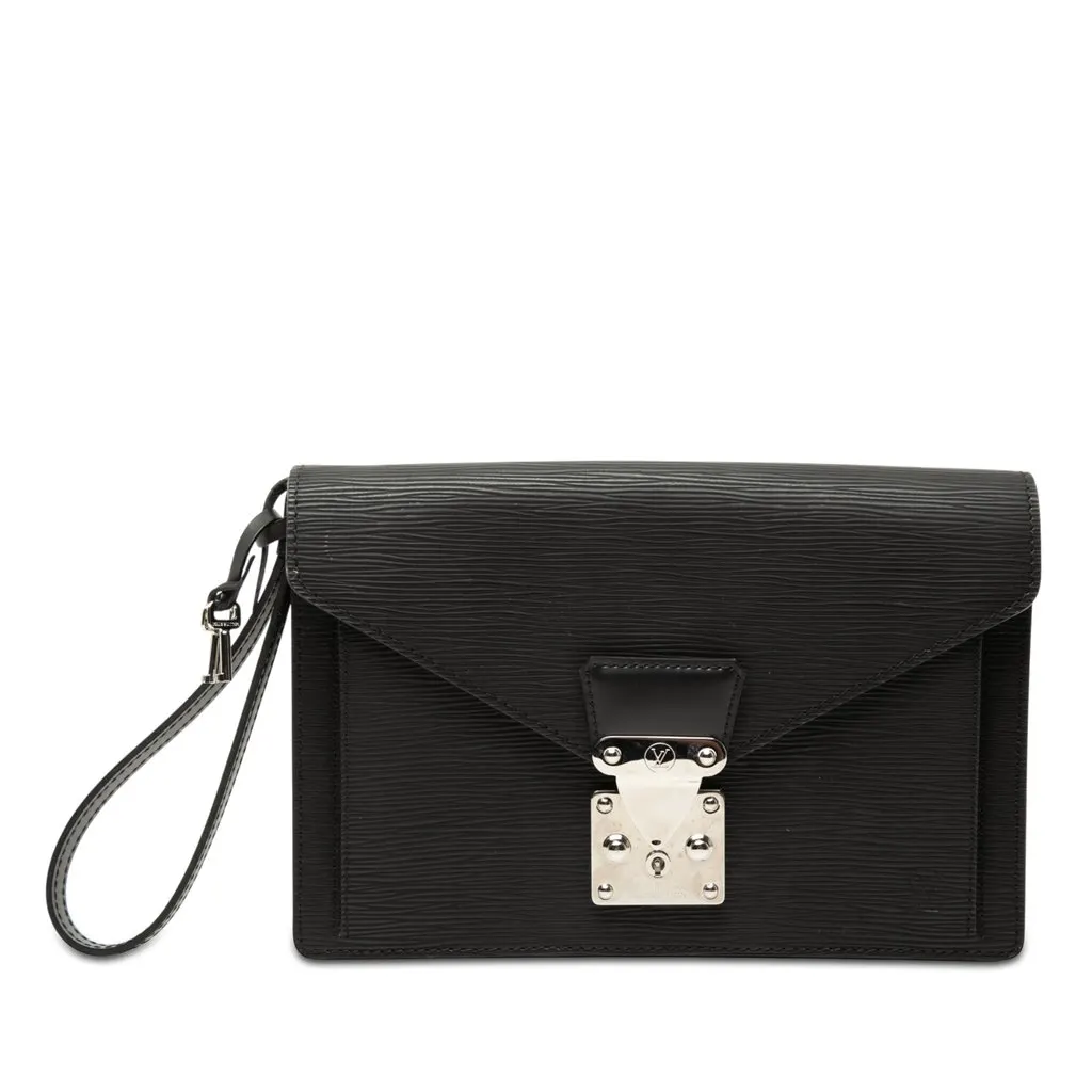 Louis Vuitton Epi Pochette Sellier Dragonne Black Leather Very good - Front View