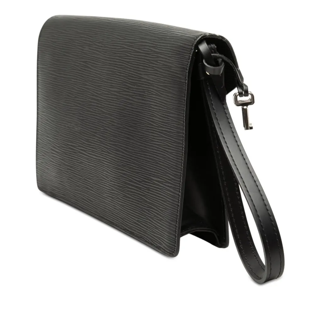 Louis Vuitton Epi Pochette Sellier Dragonne Black Leather Very good - Back View