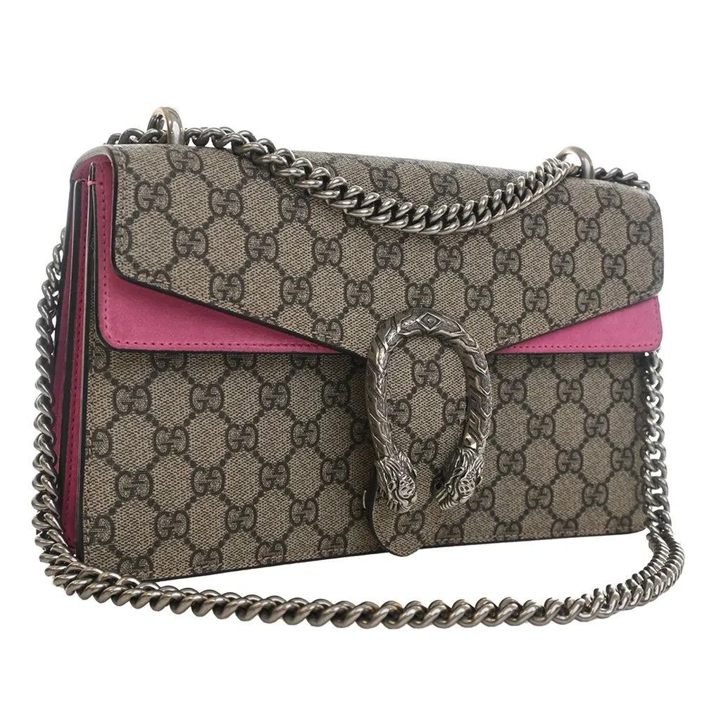 Gucci Medium GG Supreme Dionysus Shoulder Bag Beige Very good - Inside View