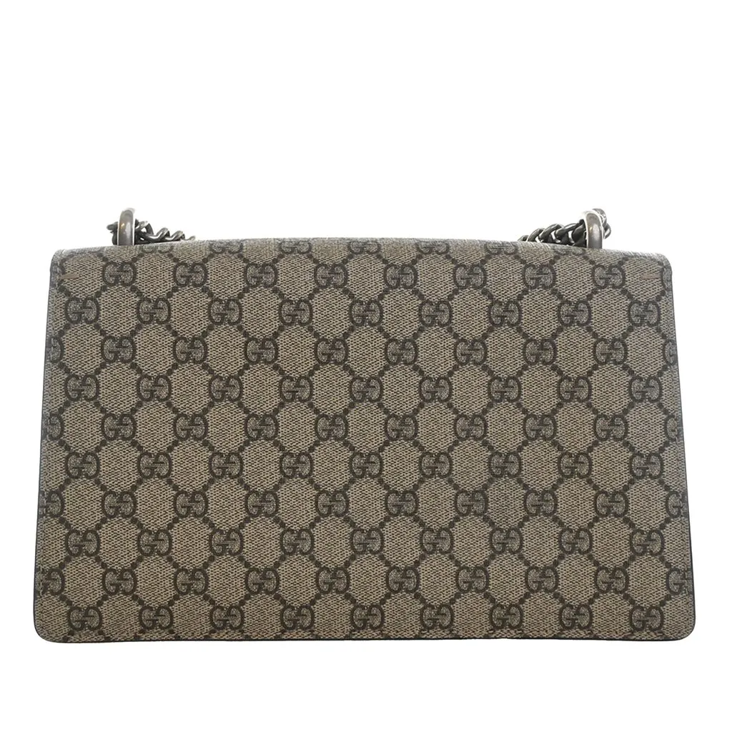 Gucci Medium GG Supreme Dionysus Shoulder Bag Beige Very good - Model View