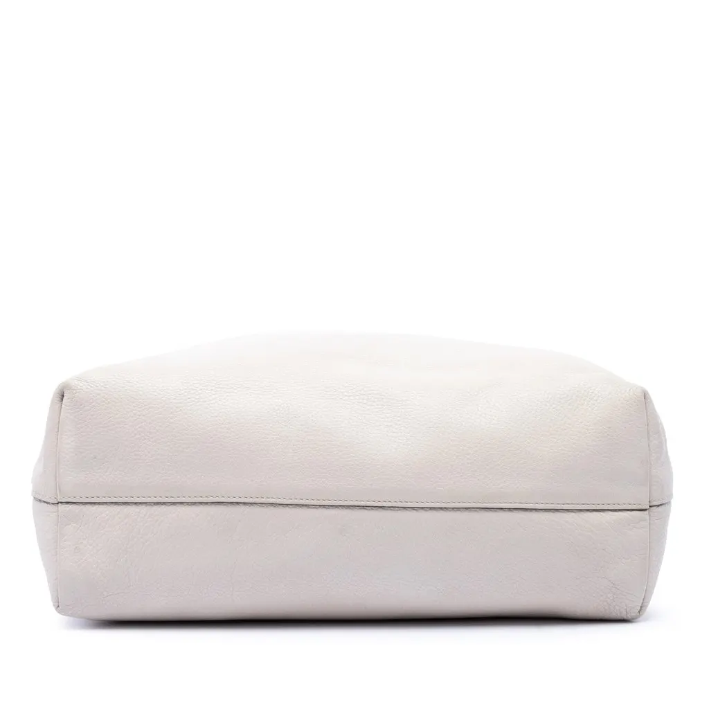 Prada Vitello Daino Open Convertible Tote White Leather Very good - Inside View