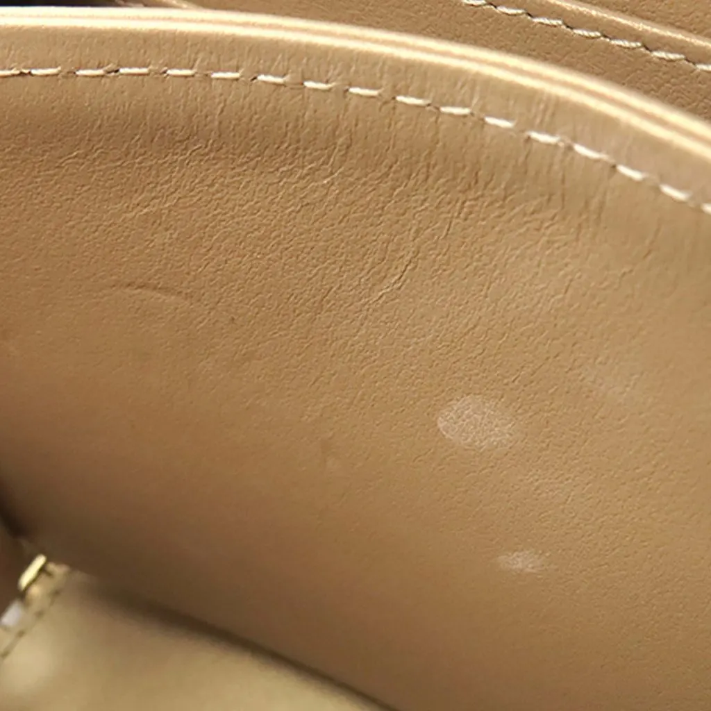 Chanel Mini CC Quilted Lambskin and Golden Plate Vanity Crossbody White Leather Very good - Box View