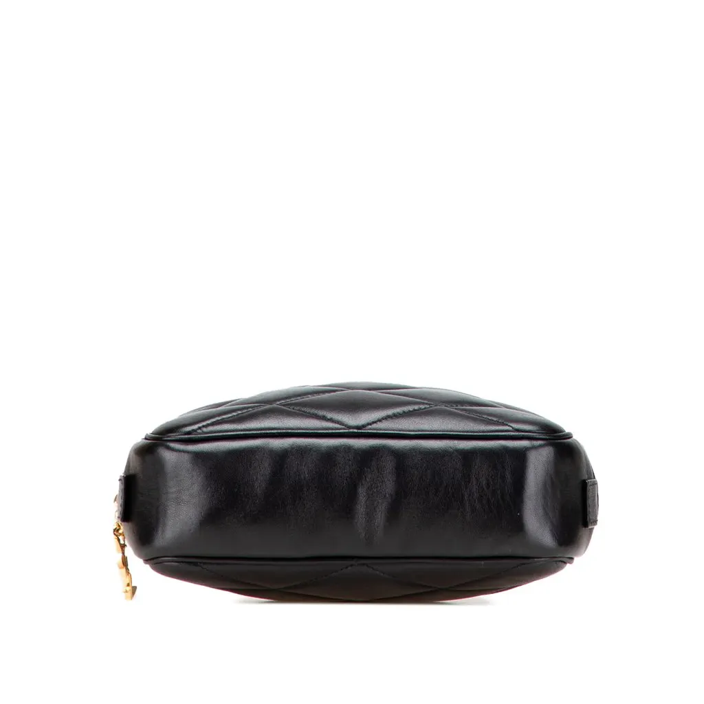 Saint Laurent Quilted Lambskin Lolita Cosmetics Pouch Black Leather Very good - Inside View
