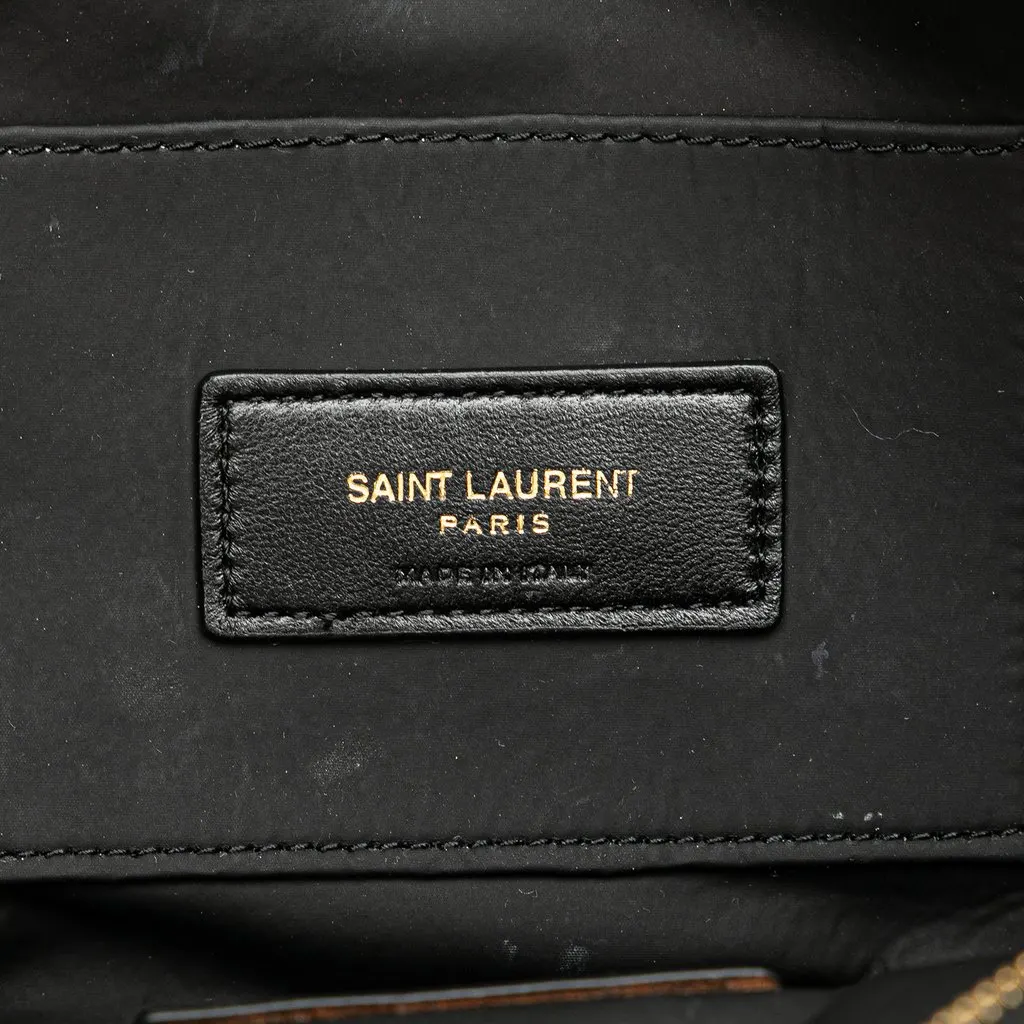 Saint Laurent Quilted Lambskin Lolita Cosmetics Pouch Black Leather Very good - Box View