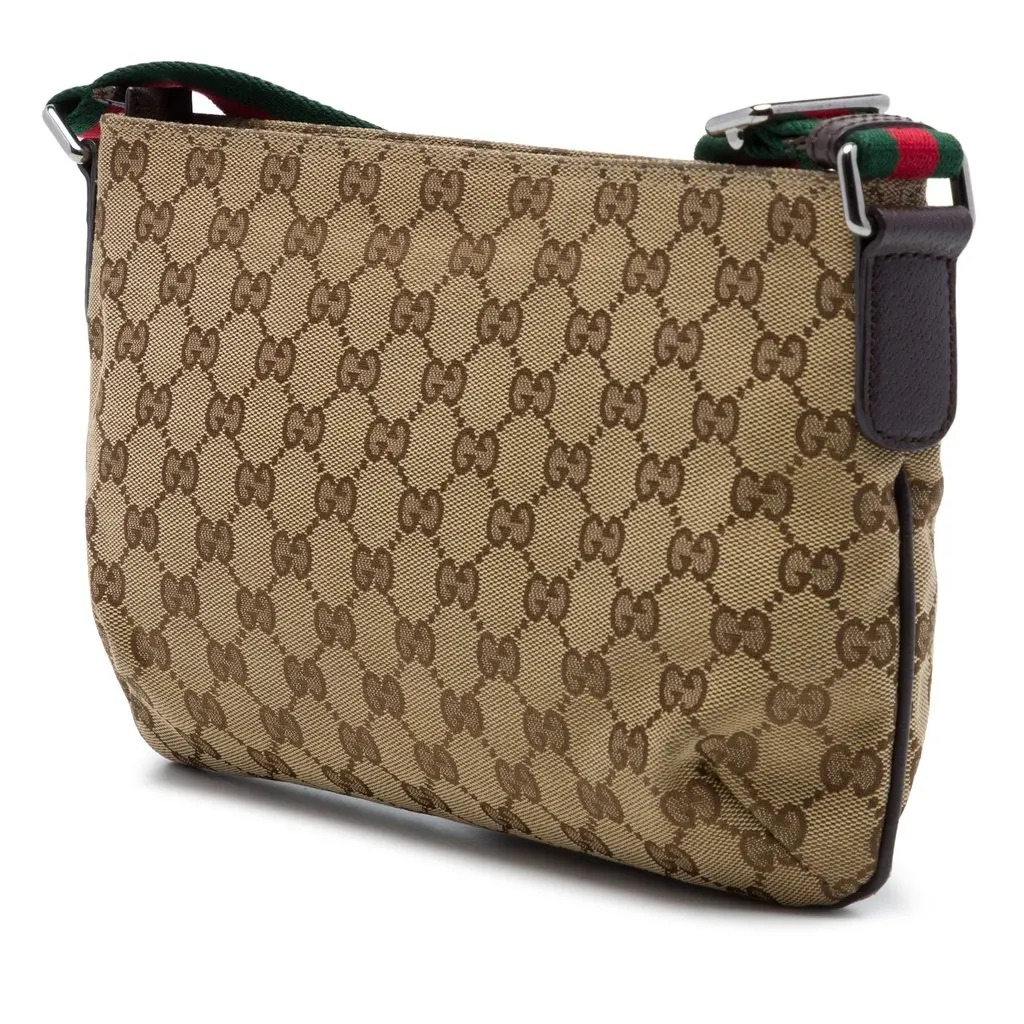 Gucci GG Canvas Web Crossbody Beige Very good - Back View