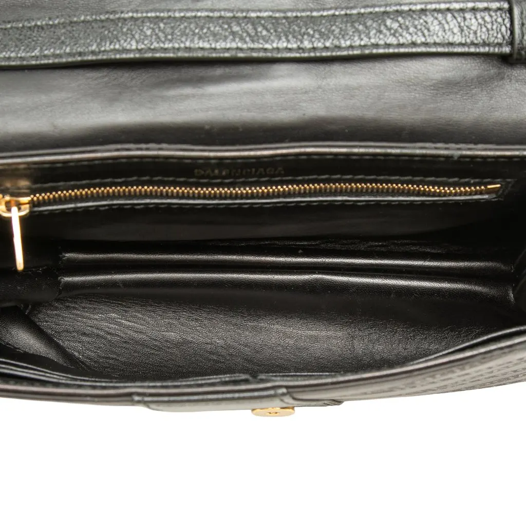 Balenciaga Nylon BB Monogram Shift Wallet on Strap Black Polyamide Good - Model View
