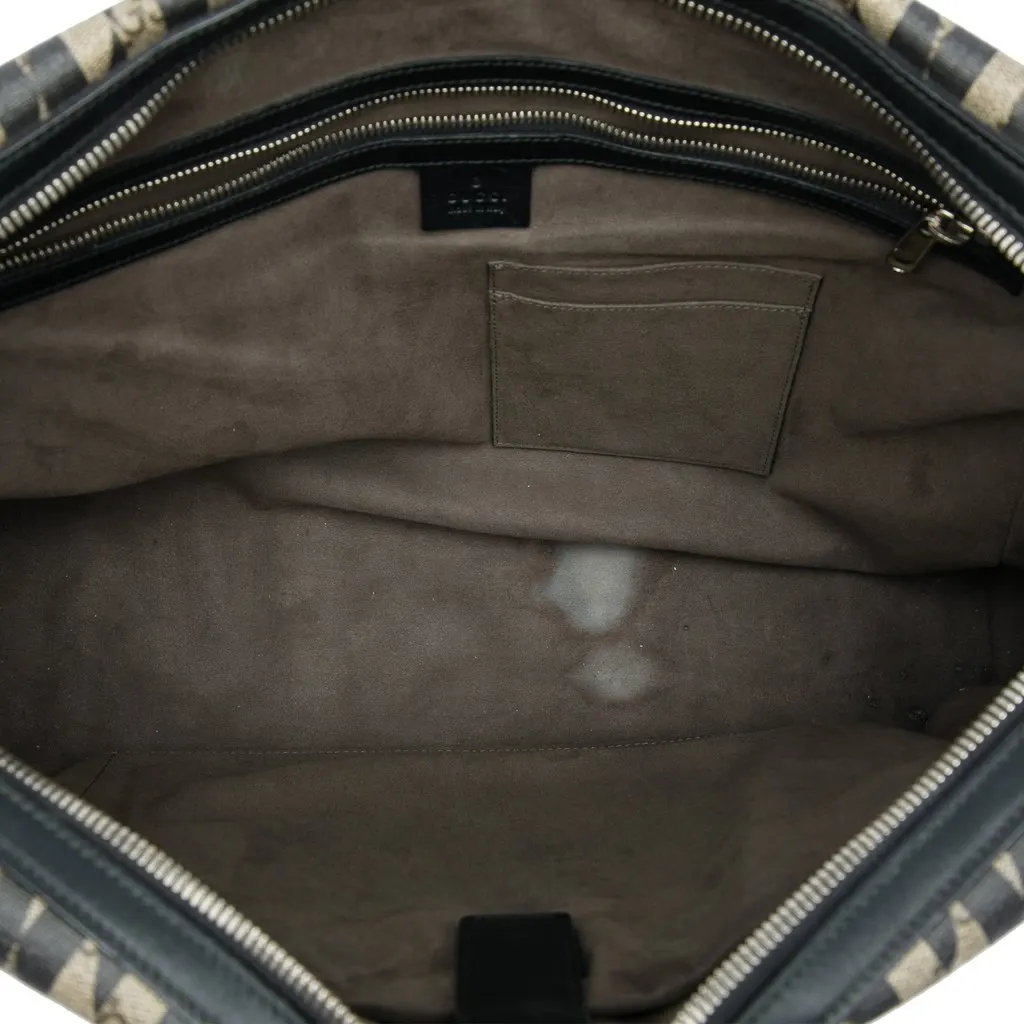 Gucci GG Supreme Caleido Eden Briefcase Beige Very good - Model View