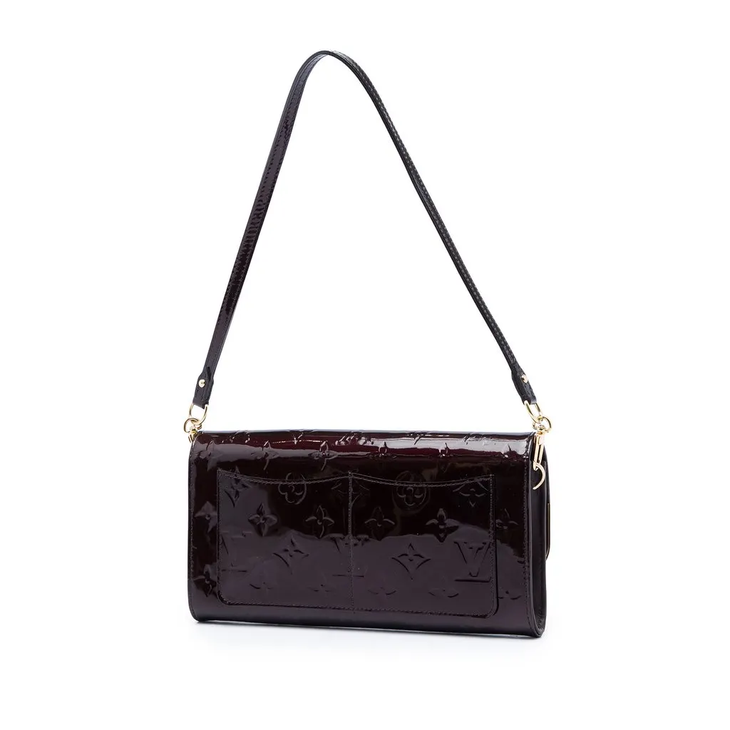 Louis Vuitton Monogram Vernis Rossmore MM Purple Leather Very good - Back View