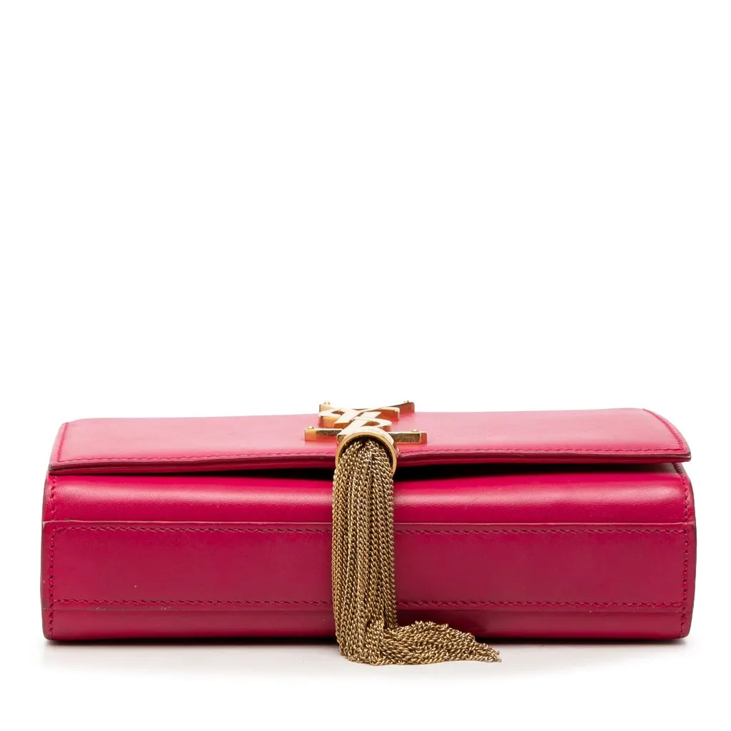 Saint Laurent Small Smooth Calfskin Monogram Kate Tassel Crossbody Pink Leather Very good - Inside View