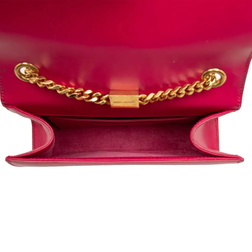Saint Laurent Small Smooth Calfskin Monogram Kate Tassel Crossbody Pink Leather Very good - Model View