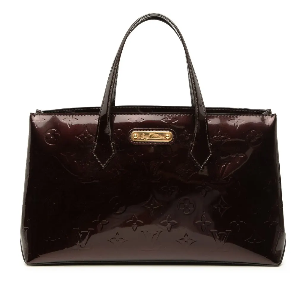 Louis Vuitton Monogram Vernis Wilshire PM Purple Leather Very good - Front View