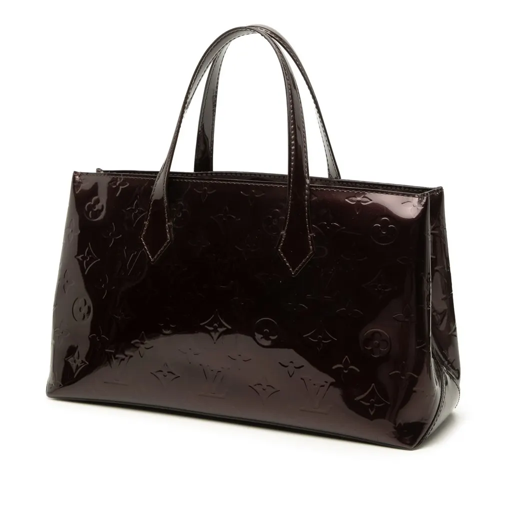 Louis Vuitton Monogram Vernis Wilshire PM Purple Leather Very good - Back View