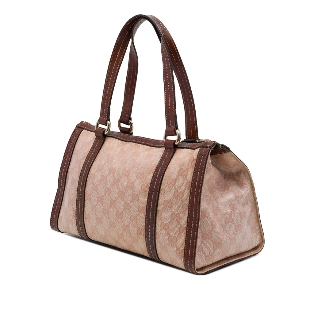Gucci GG Crystal Duchessa Handbag Pink Canvas Good - Back View