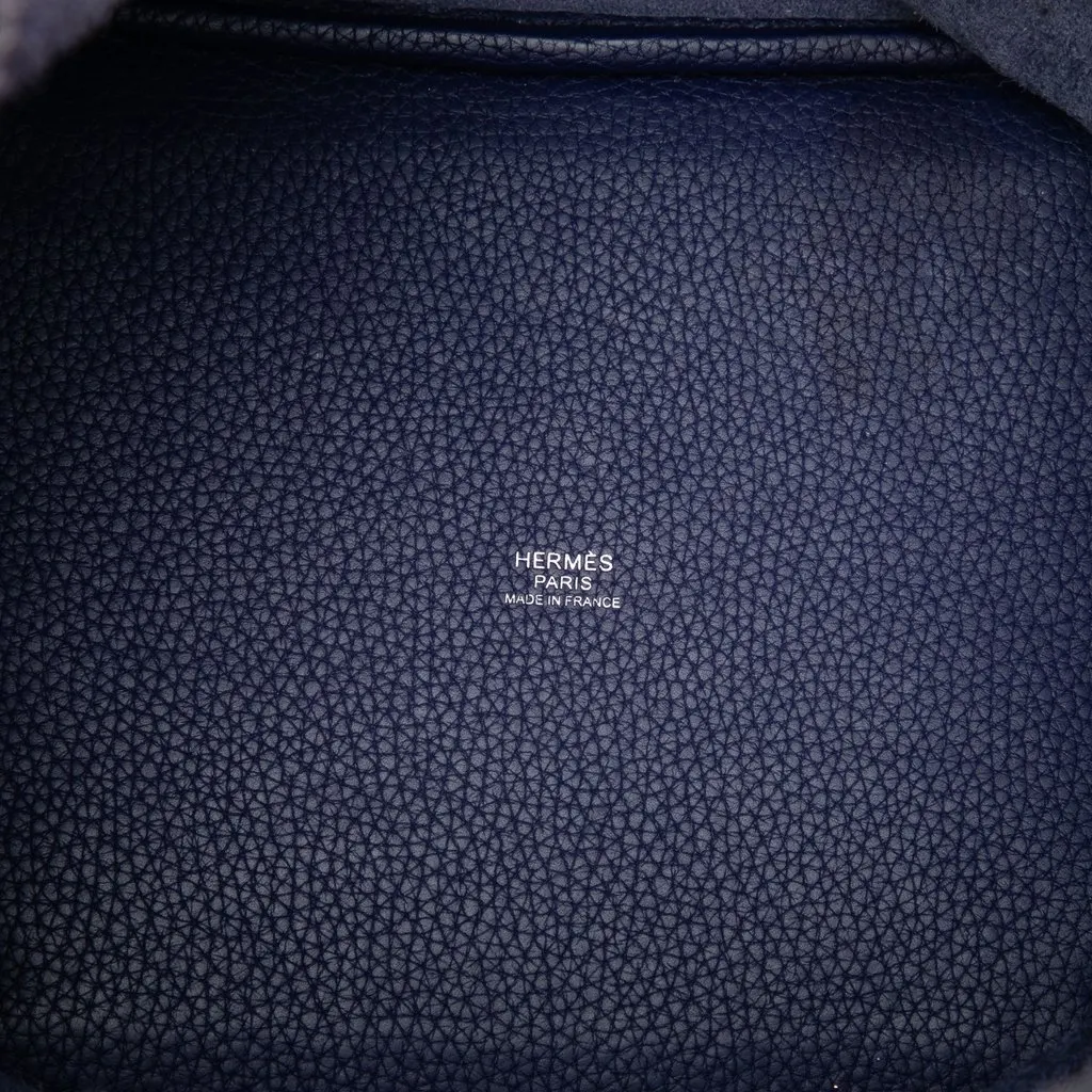 Hermès Clemence Picotin Lock 22 Blue Leather Very good - Model View