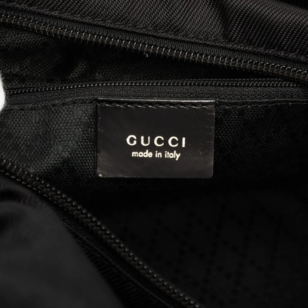 Gucci Nylon Bamboo Handbag Black Polyamide Very good - Box View