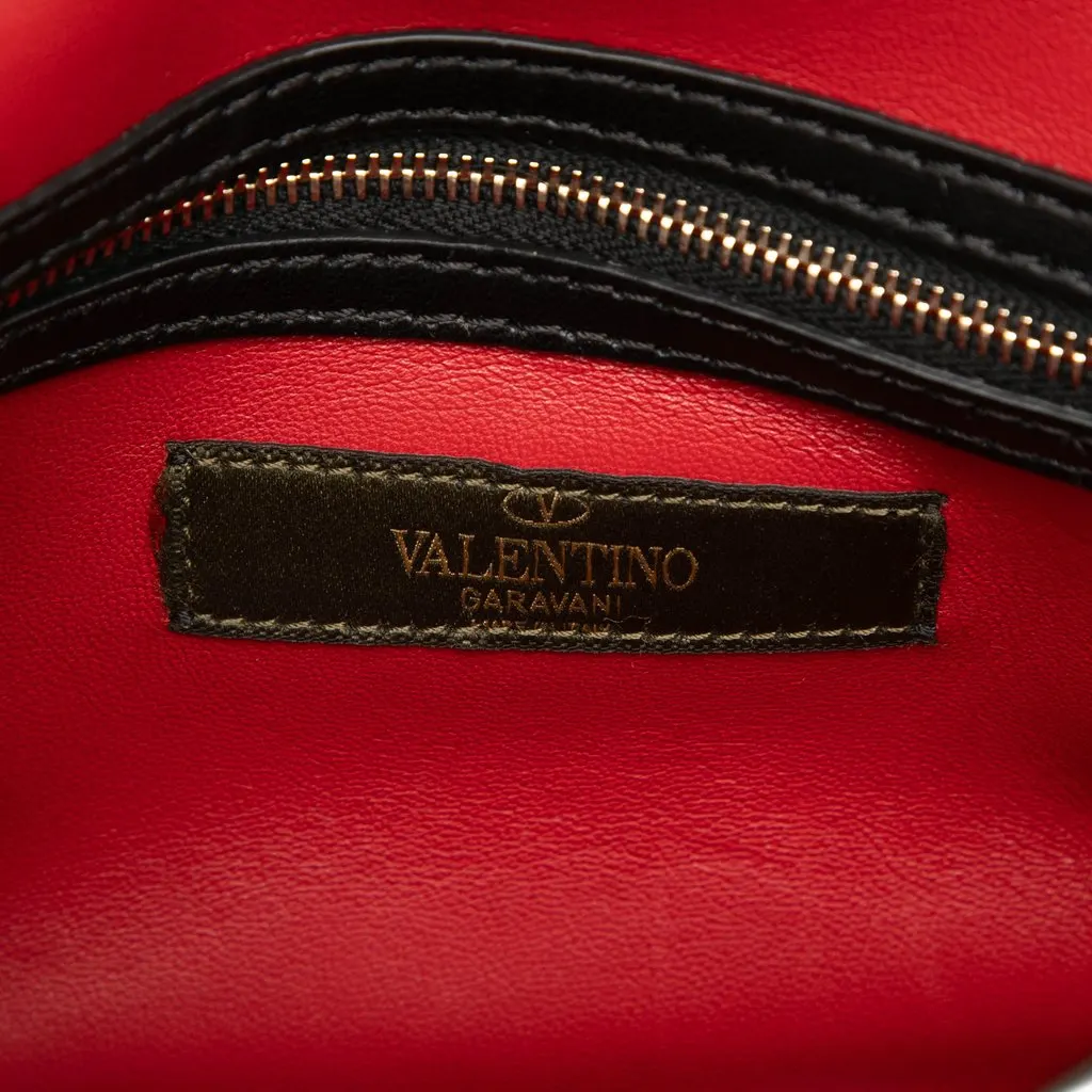 Valentino Canvas and Nappa Camouflage Rockstud Wristlet Clutch Red Very good - Box View