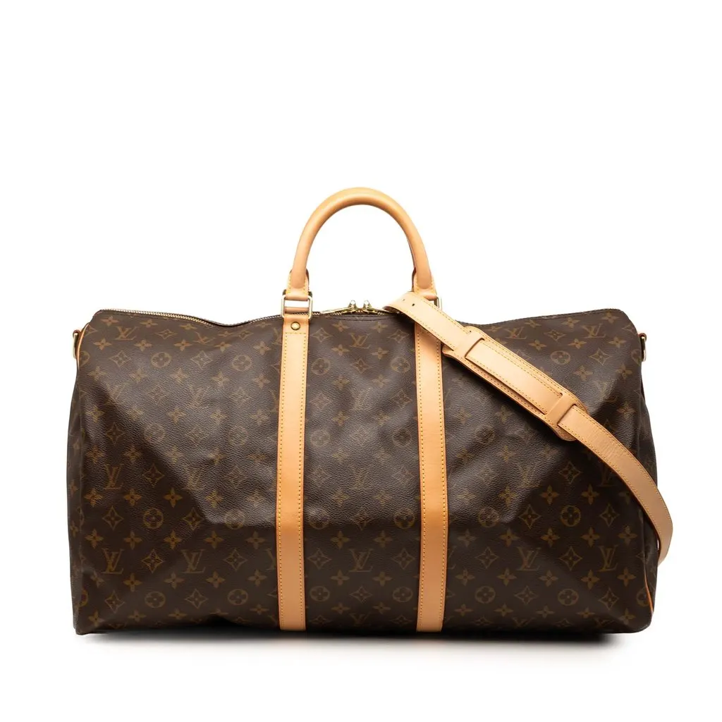 Louis Vuitton Monogram Keepall Bandouliere 50 Brown Very good - Front View