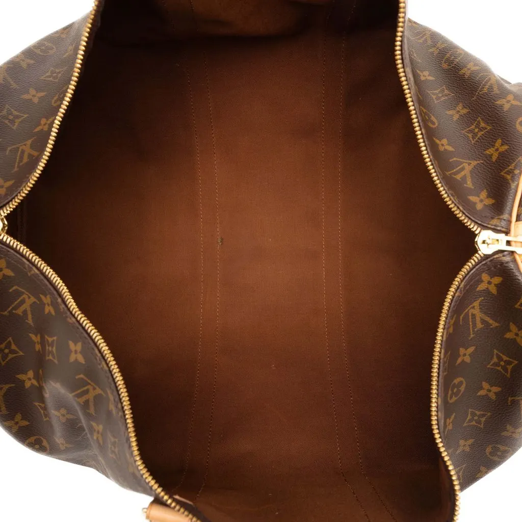 Louis Vuitton Monogram Keepall Bandouliere 50 Brown Very good - Model View