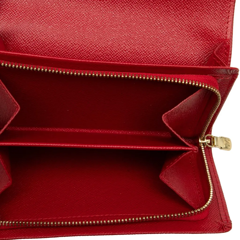 Louis Vuitton Epi Porte Monnaie Billets Tresor Wallet Red Leather Very good - Model View