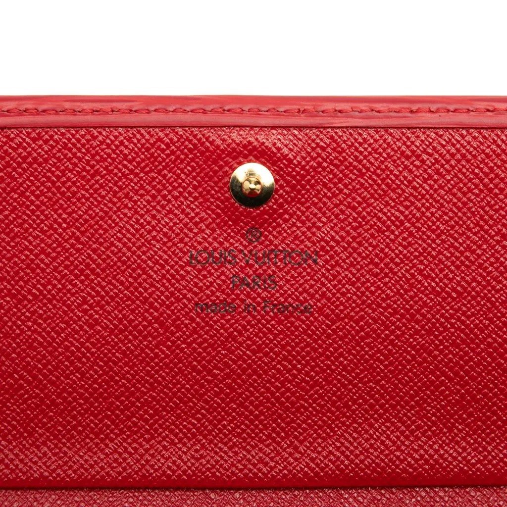 Louis Vuitton Epi Porte Monnaie Billets Tresor Wallet Red Leather Very good - Box View