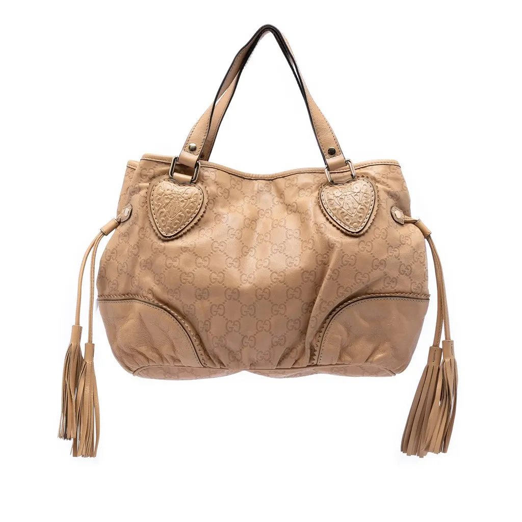 Gucci Small Guccissima Tribeca Tote Brown Leather Very good - Front View