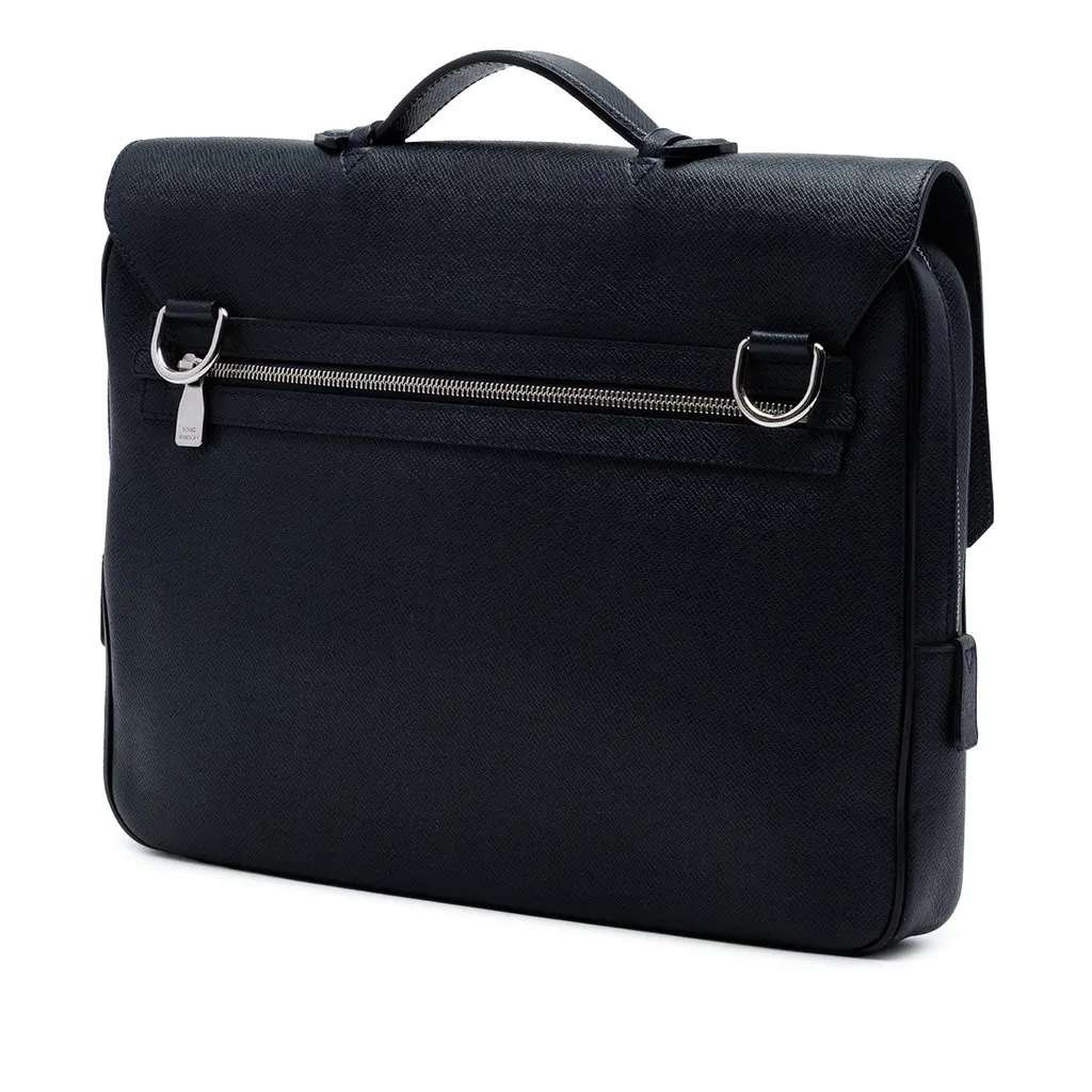 Louis Vuitton Taiga Vassili PM Blue Leather Very good - Back View
