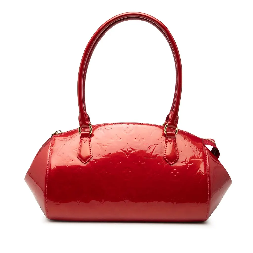Louis Vuitton Monogram Vernis Sherwood PM Red Leather Good - Front View