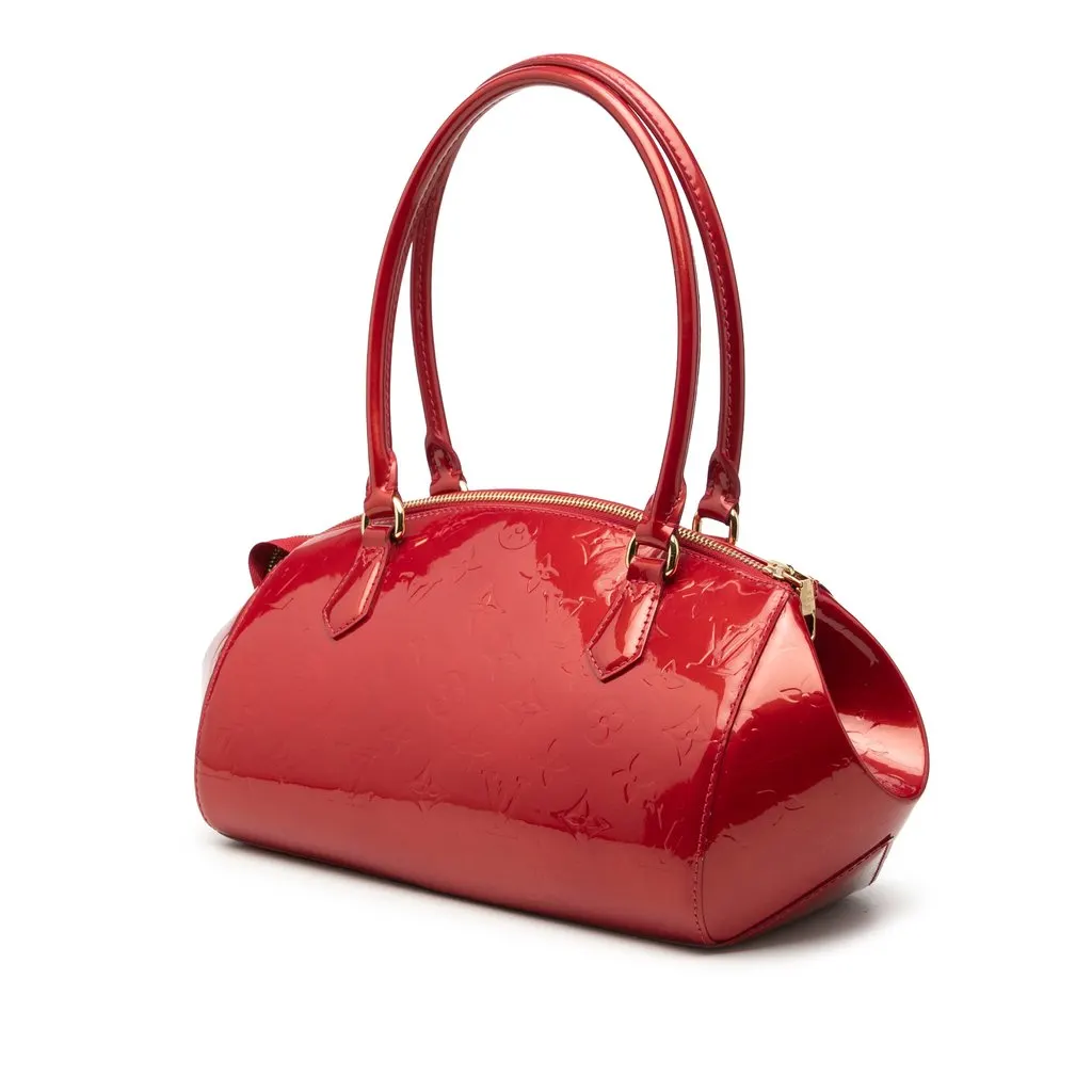Louis Vuitton Monogram Vernis Sherwood PM Red Leather Good - Back View