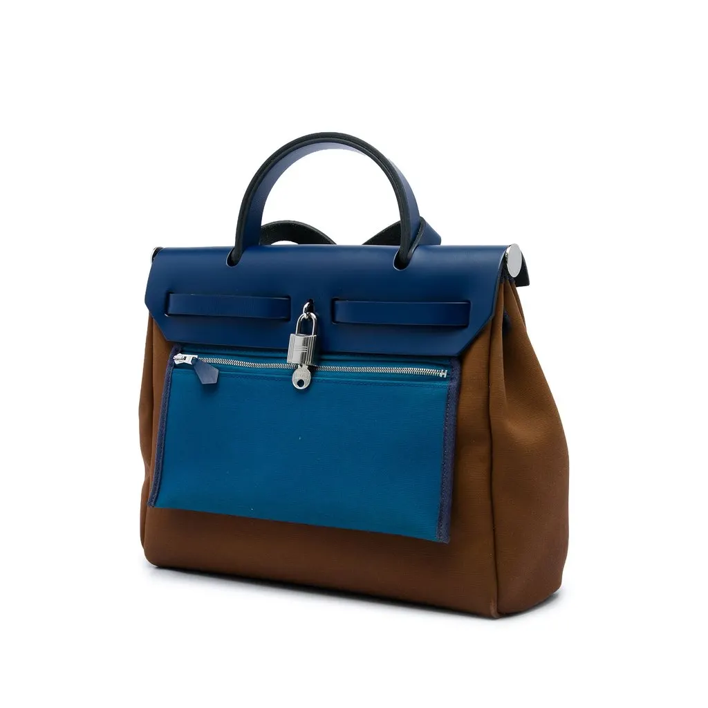 Hermès Toile Herbag Zip Retourne Verso 31 Brown Canvas Very good - Back View