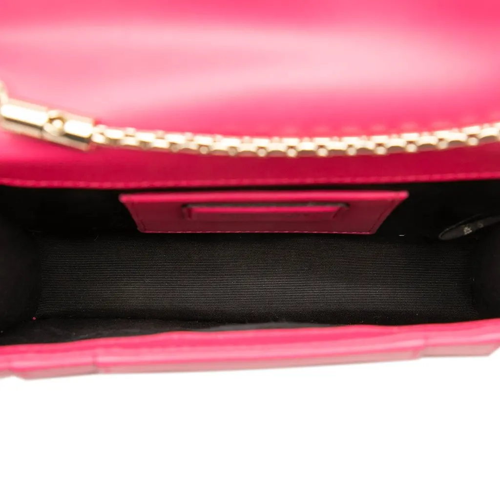 Bvlgari Small Leather Square Serpenti Forever Chain Crossbody Pink Leather Very good - Model View