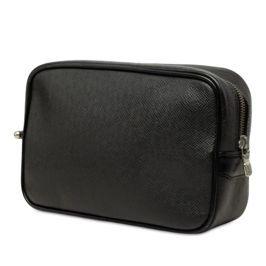 Louis Vuitton Taiga Pochette Kaluga Black Leather Very good - Back View