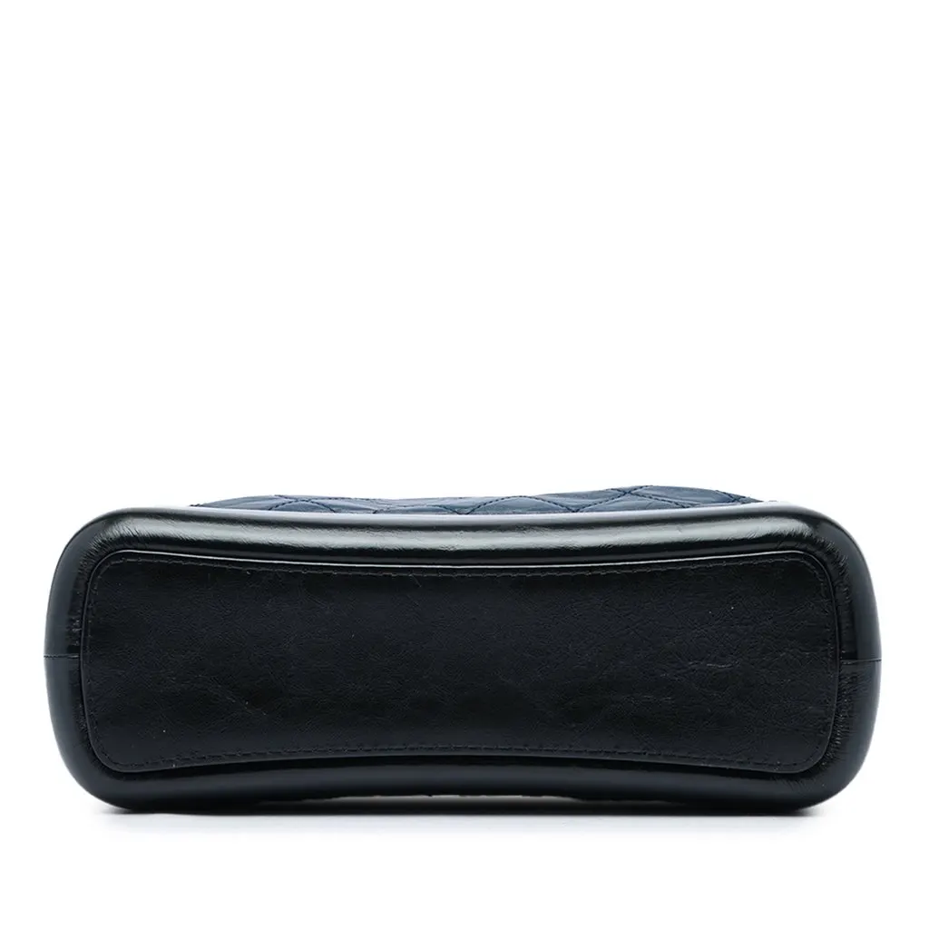 Chanel Medium Bicolor Quilted Aged Calfskin Gabrielle Hobo Blue Leather Very good - Inside View