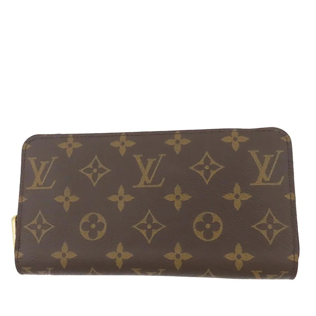 Louis Vuitton Monogram Zippy Long Wallet Brown Very good - Front View