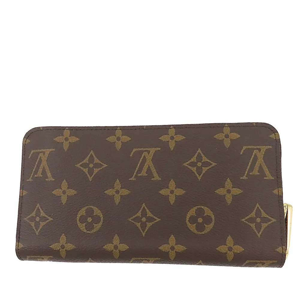 Louis Vuitton Monogram Zippy Long Wallet Brown Very good - Back View
