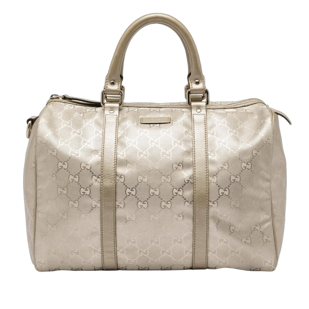 Gucci Medium GG Imprime Joy Boston Bag Gold Very good - Front View