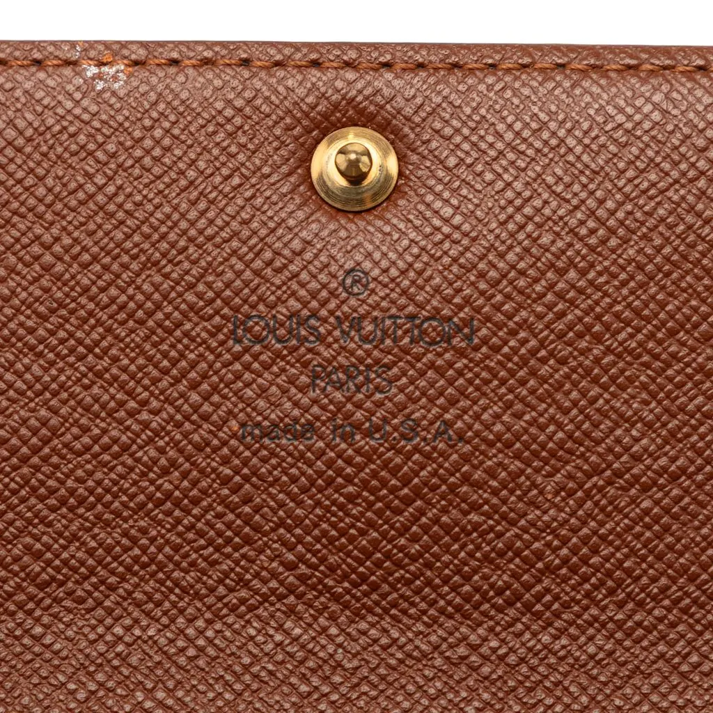Louis Vuitton Monogram Sarah Long Wallet Brown Very good - Box View