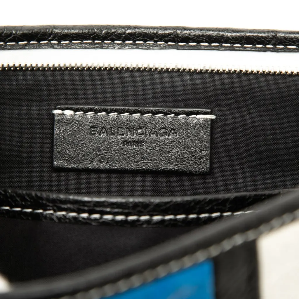 Balenciaga Lambskin Bazar Clutch Black Leather Very good - Box View