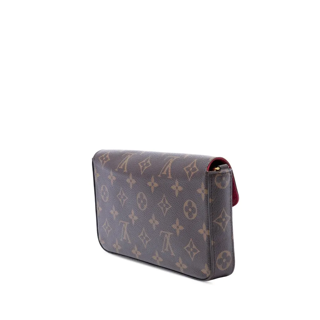 Louis Vuitton Monogram Pochette Felicie Brown Canvas Good - Back View