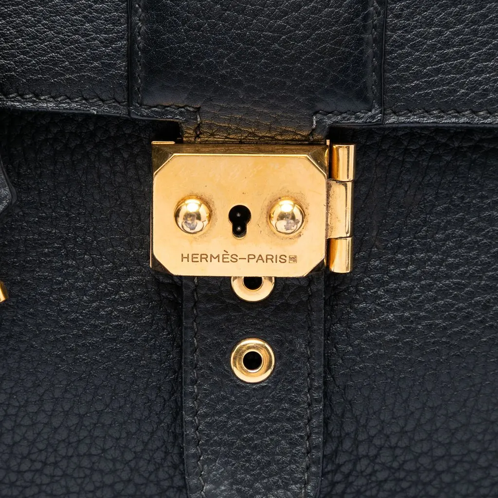 Hermès Togo Sac a Depeches 41 Black Leather Very good - Box View