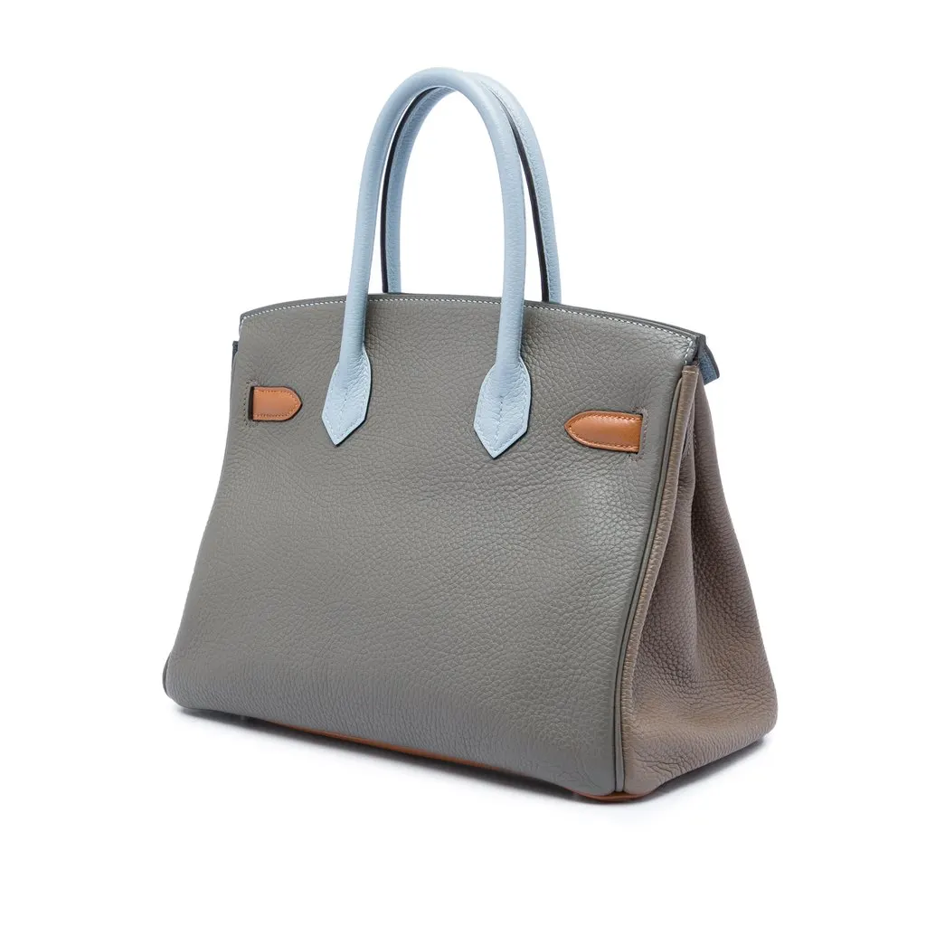 Hermès Clemence Arlequin Birkin Retourne 30 Purple Leather Very good - Back View