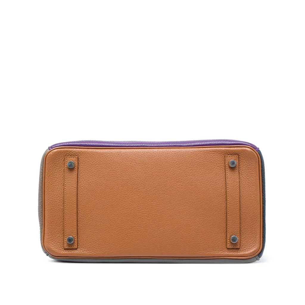 Hermès Clemence Arlequin Birkin Retourne 30 Purple Leather Very good - Inside View